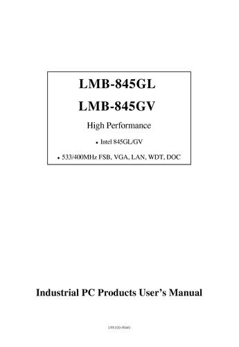 Ubiqconn攸泰科技 LMB-845GV主板使用手册