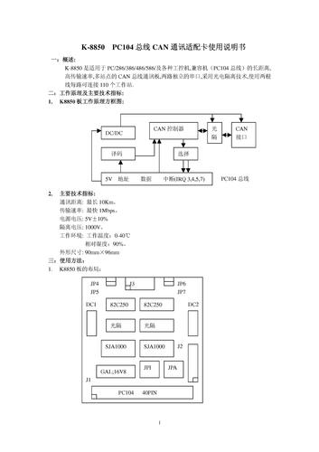 科瑞 K-8850 光隔双口PC104总线CAN卡