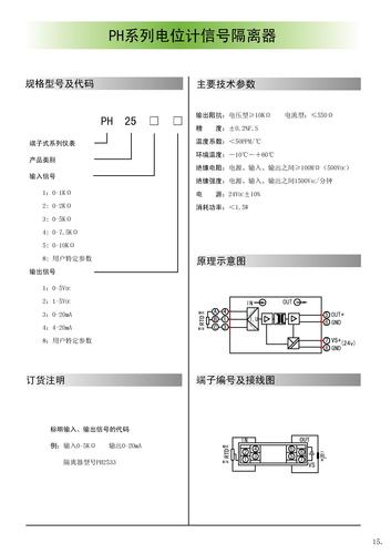 北京平和 PH-25电位计信号隔离器说明书