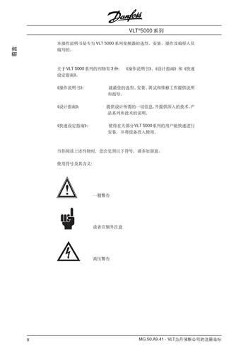 Danfoss VLT5000前言