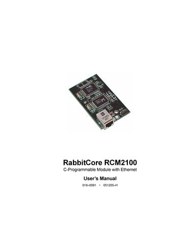 Rabbit RCM2100 RabbitCore 说明书