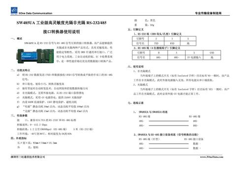 三旺 SW485UA（工业级高灵敏度光隔非光隔RS-232/485接口转换器）
