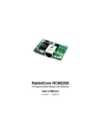 RCM2200核心模块使用手册