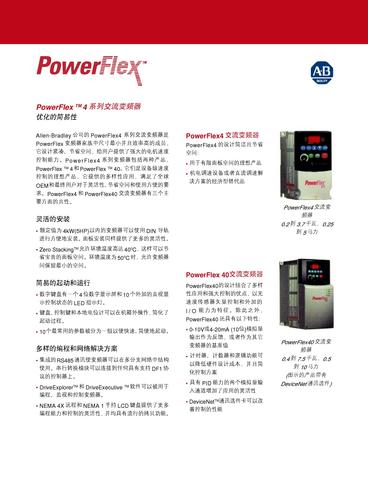 AB PowerFlex4交流变频器简介