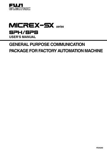 Fuji MICREX-SX SPH General Purpose Communication Pacaage for Factory Automation Machine