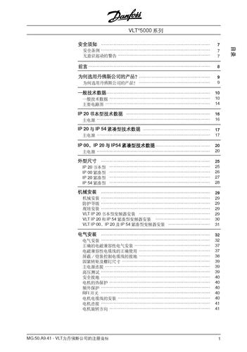 Danfoss VLT5000安全须知