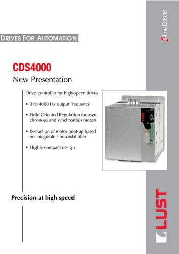 路斯特 CDS4000 高速驱动系统用变频器与伺服驱动器 （英文版）