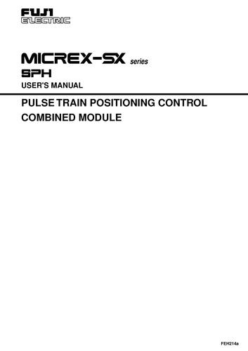 Fuji MICREX-SX SPH PULSE TRAIN POSITION CONTROL COMBINED MODULE