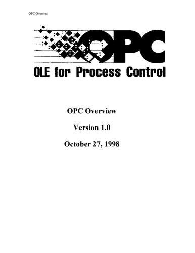 OPC Overview 1.00(白皮书)