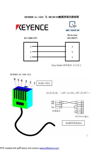 WEINVIEW kv-1000与WEINVIEW接线图