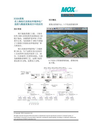 MOX产品应用资料——MOX SCADA系统在上海松江西部水环境净化厂监控与数据采集项目中的应用