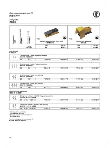 Elektra-德国易帝 脚踏开关FD中文资料下载