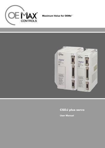 OEMax CSDJ Plus 伺服产品用户手册（英文）