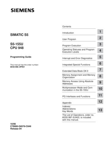 SIMATIC S5-155U/cpu948英文使用手册