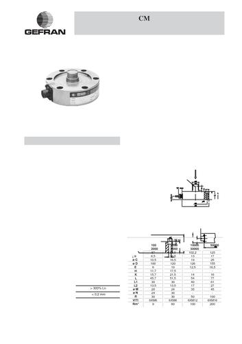 压缩应用称重传感器 CM