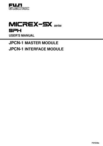 Fuji MICREX-SX SPH JPCN-1 MASTER MODULE/JPCN-1 INTERFACE MODULE