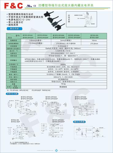 嘉准 凹槽型导线引出式放大器内藏光电开关产品说明书